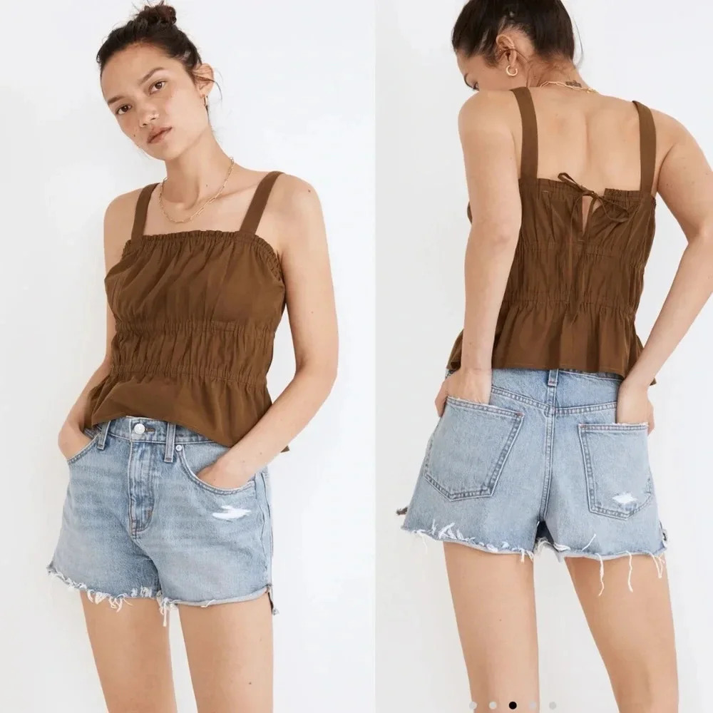 Madewell Relaxed Denim Shorts in Madera Wash: Side-Slit Edition Size 28 - Picture 1 of 6